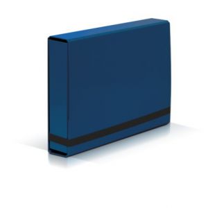 Teczka Vaupe A4/5cm Caribic Box z gumką, Niebieska